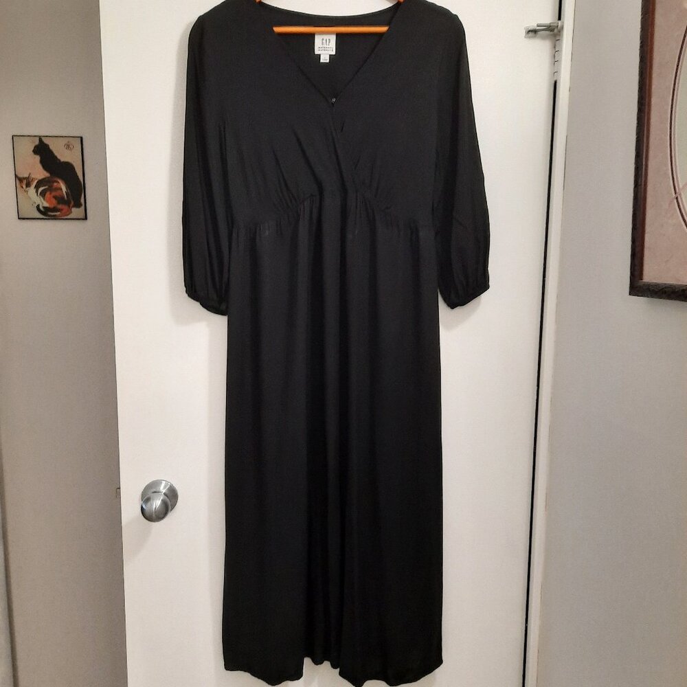 Gap Maternity Black Rayon Dress, Size S